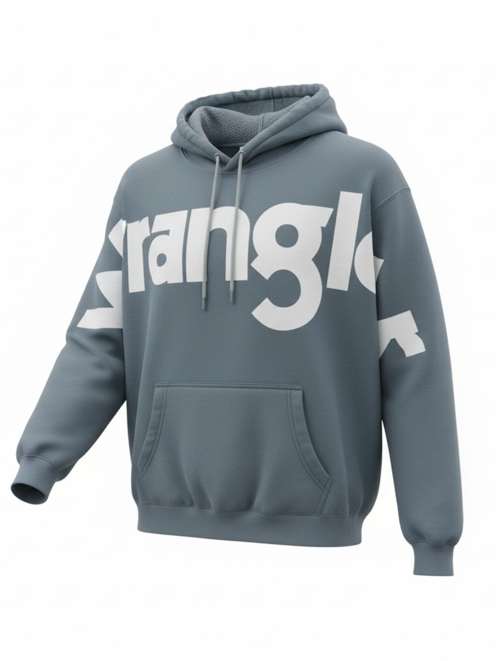 Wrangler Slate Blue Oversized Logo Hoodie